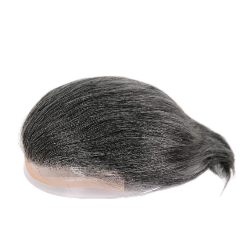 Ombre Blonde Human Hair Toupee Wig Mens Replacement System Mono with PU around Base Wig Toupee